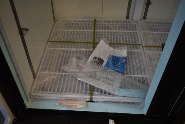BRAND NEW SCRATCH AND DENT! 2023 Avantco 178GDC49FHCB Metal Commercial 2 Door Freezer Merchandiser w/ Poly Coated Racks on Commercial Casters. 115 Volts, 1 Phase. Tested and Working! - Image 12 of 12