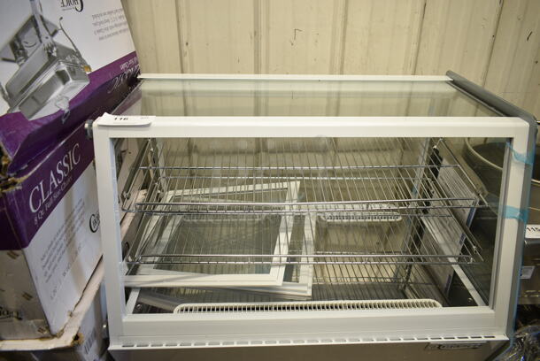 BRAND NEW SCRATCH AND DENT! Avantco 360BCSS35HCW 34 5/8" White Self-Serve Refrigerated Countertop Bakery Display Case with LED Lighting. 115 Volts, 1 Phase. Tested and Working! - Image 2 of 5