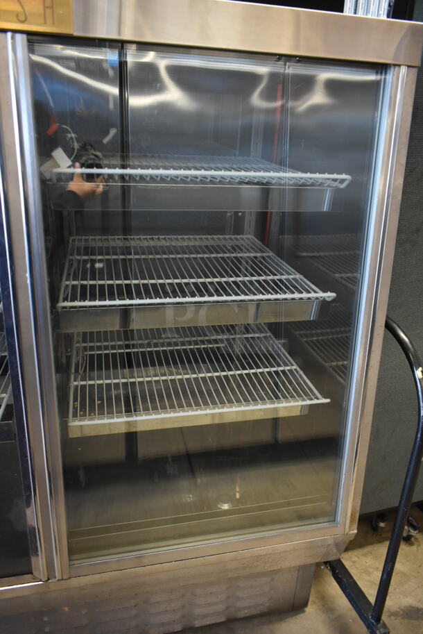 Kirsh Stainless Steel Commercial Floor Style Deli Display Case Merchandiser w/ Poly Coated Racks. Tested and Powers On But Does Not Get Cold  - Image 4 of 4