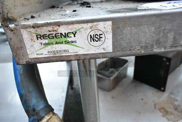 Star Stainless Steel Commercial Countertop Gas Powered Flat Top Griddle on Regency 600ES3036G Stainless Steel Equipment Stand. 24x25x14, 36x30x26 - Image 10 of 10