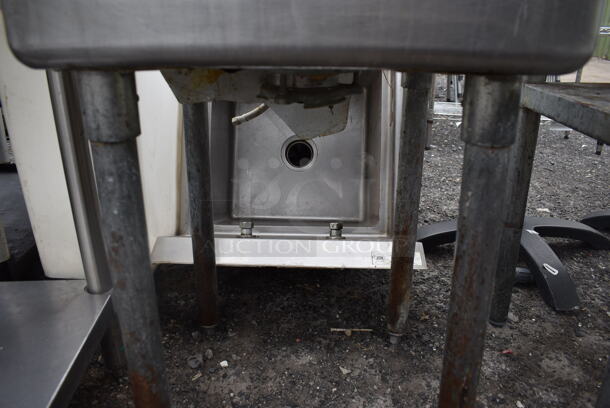 Stainless Steel Commercial Single Bay Sink w/ Faucet and Handles. 23x24x46 - Image 5 of 5