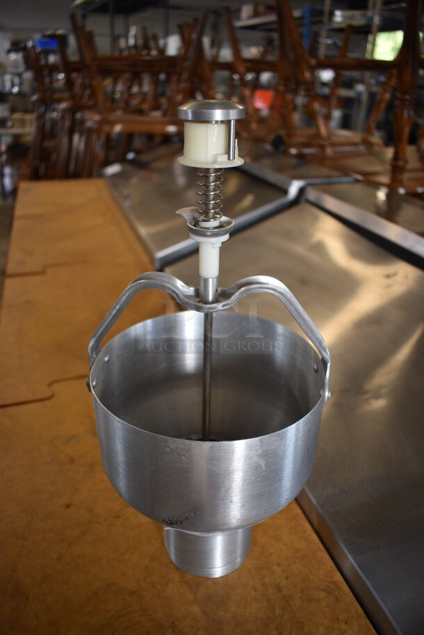 Metal Dough Dropper Hopper. 7x7x14