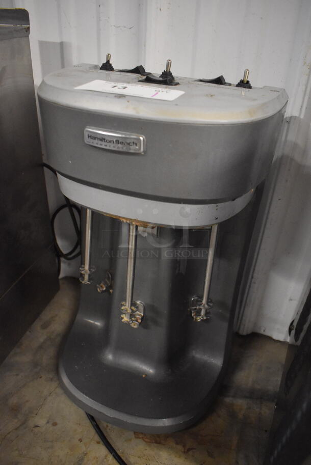 Hamilton Beach HMD400 Metal Commercial Countertop 3 Head Drink Mixer. 120 Volts, 1 Phase. 12x8x21. Tested and Working! - Image 2 of 7