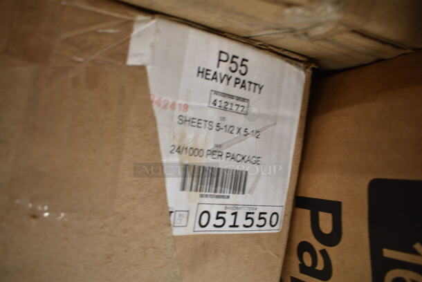 PALLET LOT of 30 BRAND NEW Boxes Including 433QLINERBL Baker's Lane 16x24 Full Size Quilon, 2 Box Choice Neon Jumbo Straws, 130HCUTTWR Visions Individually Wrapped Plastic Spoon, 164WHCKDNAT Lancaster Table & Seating Standard Height Wooden High Chair with Natural Finish - Unassembled, 999RP10 Visions Wave 10" Plates, 500CC16 Choice Clear PET Customizable Plastic Cold Cup - 16 oz. - 1000/Case, Y12S Dart Squat Plastic Cold Cup, P55 Heavy Patty Sheets, 50016C Choice 16 oz. Coffee Print Poly Paper Hot Cup - 1000/Case, Tuxton GAS-008 TuxTrendz Artisan Sagebrush 11 5/8" China Plate - 12/Case, DBP09W Dixie Basic 8 1/2" White Light Weight Paper Plate - 500/Case, 433W4BGC Choice White Paper Bag, Popcorn Bags. 30 Times Your Bid! - Image 12 of 12