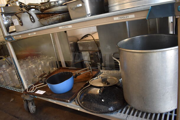 ALL ONE MONEY! Tier Lot of Various Items Including Metal Stock Pot, Metal Lids and Griddle Top - Image 2 of 7