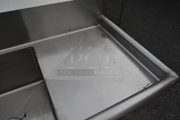 Stainless Steel Commercial 3 Bay Sink w/ Dual Drain Boards, Faucet, Handles and Spray Nozzle Attachment. Bays 18x18. Drain Boards 16.5x19.5 - Image 6 of 9