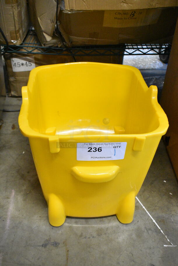 BRAND NEW SCRATCH AND DENT! Lavex Yellow Poly Mop Bucket w/ Casters - Image 5 of 8