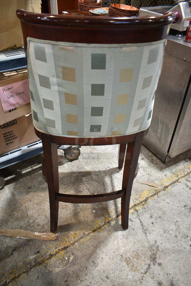Brown Bar Height Chair.  - Image 5 of 5