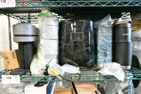 6 Various Items Including 3 Keurig Single Cup Coffee Makers, Pyle PDMIC59 Professional Dynamic Microphone, Nespresso DeLonghi Espresso Machine, Emerald Air Fryer. 6 Times Your Bid! 