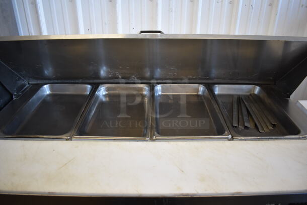 Continental SW60-24M Stainless Steel Commercial Sandwich Salad Prep Table Bain Marie Mega Top on Commercial Casters. 115 Volts, 1 Phase. 60x34x42. Tested and Working! - Image 6 of 9