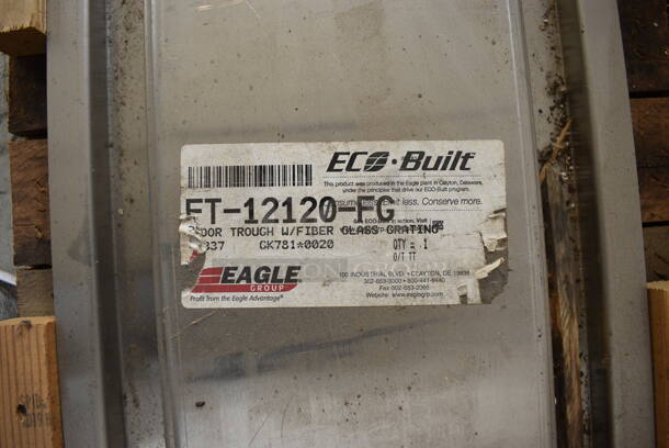 BRAND NEW IN CRATE! Eagle Model FT-12120-FG Stainless Steel Commercial Floor Trough w/ Fiber Glass Grating. 123x16x12 - Image 5 of 5