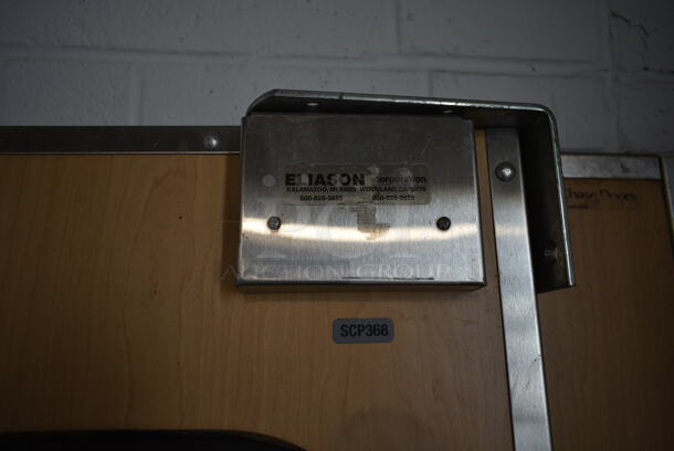 3 Various Sized Eliason Wood Patterned Swinging Kitchen Doors. 17.5x2x78.5, 35x2.5x78.5. 2 w/ Hardware. 3 Times Your Bid! - Image 6 of 9