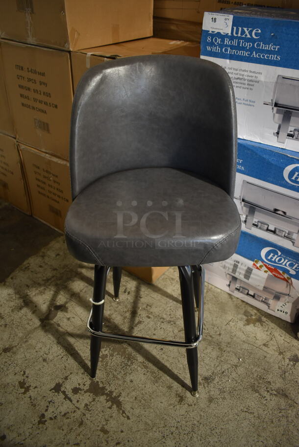 16 BRAND NEW SCRATCH AND DENT! Lancaster Table & Seating S-639 Gray Stools. 16 Times Your Bid!