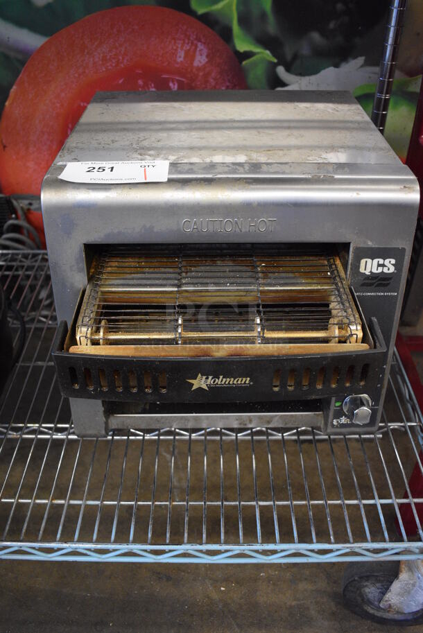 Star Holman Model QCS-1-350C Stainless Steel Commercial Countertop Conveyor Toaster Oven. 120 Volts, 1 Phase. 14.5x19x14. Tested and Working!