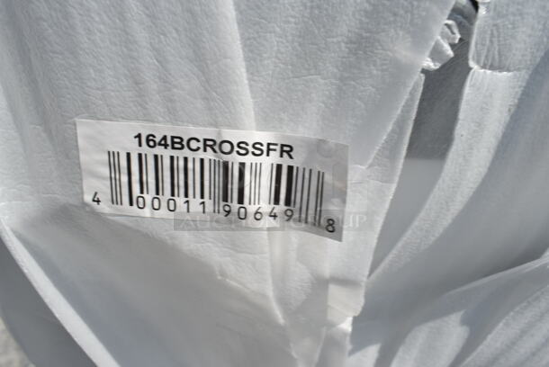 10 BRAND NEW SCRATCH AND DENT! Lancaster Table & Seating 164BCROSSFR Black Metal Bar Height Cross Back Chair Frame. 10 Times Your Bid!
 - Image 3 of 6