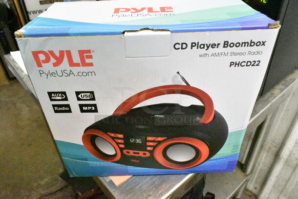 6 IN ORIGINAL BOX! Various Items Including SereneLife Scooter, Nutrichef Pan Set, Pyle CD Player Boombox, Pyle PDWRBT56BK Speakers, Mite Excel Unit. 6 Times Your Bid!  - Image 7 of 12