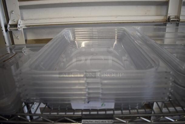 ALL ONE MONEY! Lot of 6 Clear Poly Full Size Drop In Bins. 1/1x2 - Image 2 of 4
