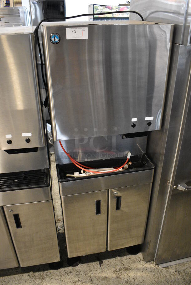 2018 Hoshizaki DCM-500BAH Stainless Steel Commercial Ice Maker and Dispenser on Hoshizaki SD-500 Cabinet Stand. 115-120 Volts, 1 Phase. 26x23x73 - Image 3 of 8