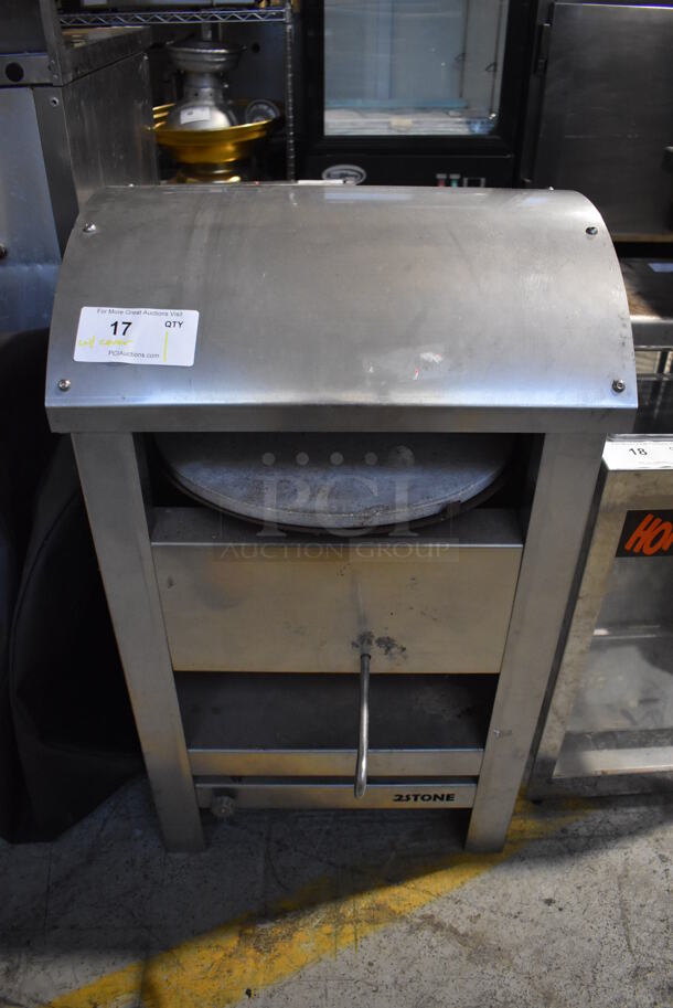 2Stone Stainless Steel Commercial Countertop Propane Gas Powered Rotating Pizza Oven. Comes w/ Cover. 19.5x25x31.5