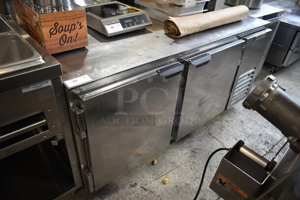 Beverage Air UCF67AHC-23 Stainless Steel Commercial 2 Door Undercounter Freezer. 115 Volts, 1 Phase. Tested and Working!