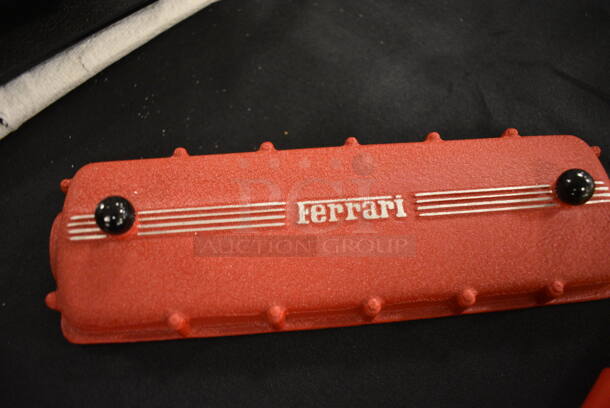 ALL ONE MONEY! Lot of Various Ferrari Items Including Keychains, Flag, Tie, and Accessory Book - Image 8 of 9