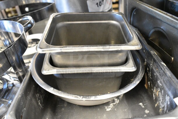 ALL ONE MONEY! Lot of Various Items Including Stainless Steel Drop In Bins - Image 2 of 7