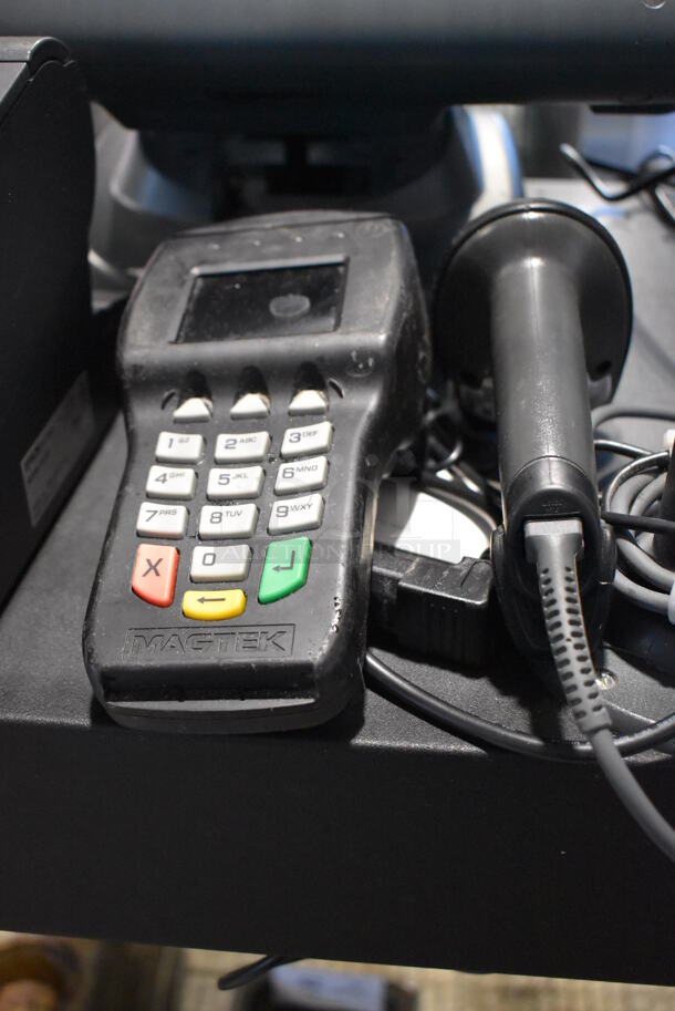 Micros 15" POS Monitor, Epson M129H Receipt Printer, Credit Card Reader, Barcode Scanner and Metal Cash Drawer - Image 6 of 8