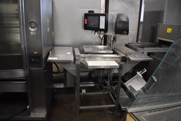 Hobart Model HWS-4 Metal Commercial Floor Style Wrapping Station w/ Monitor and Label Printer. 120 Volts, 1 Phase. 53.5x34x60. Tested and Gets Warm - Image 3 of 10