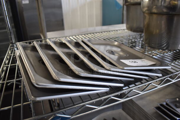 7 Stainless Steel 1/3 Size Drop In Bin Lids. 7 Times Your Bid! - Image 3 of 4