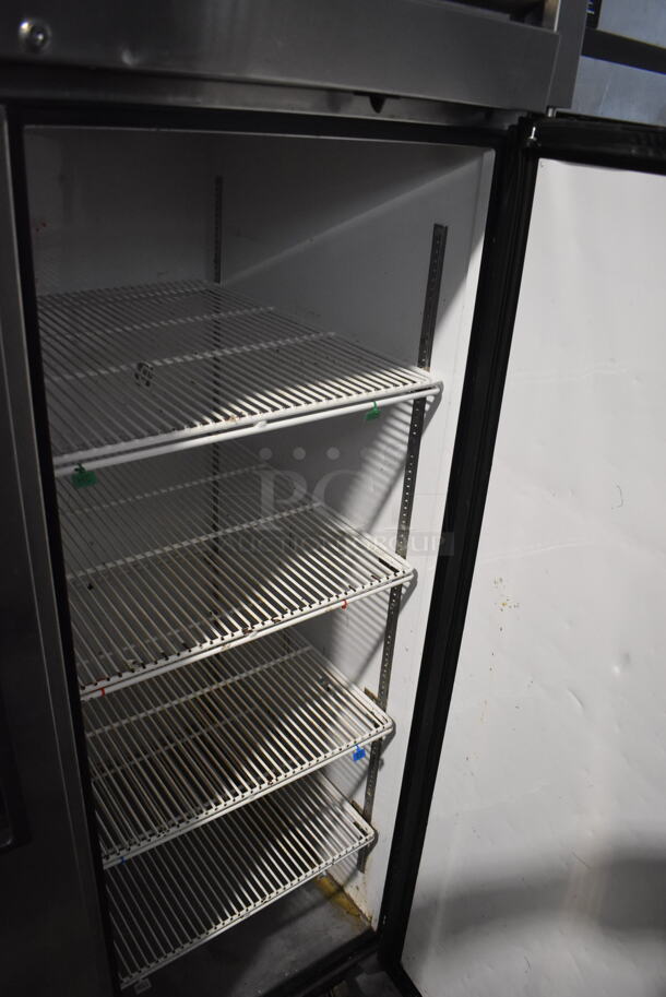 True TG2R-2S Commercial Stainless Steel Two Section Reach In Cooler With Polycoated Racks on Commercial Casters. 115V/1 Phase Tested And Working - Image 5 of 6