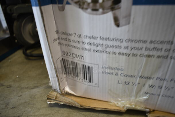 2 BRAND NEW SCRATCH AND DENT! Choice 922CM11 Deluxe 7 Qt. Chrome Accent Marmite Soup Chafer. 2 Times Your Bid!  - Image 6 of 6