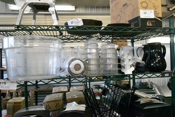 ALL ONE MONEY! Tier lot of Various Items Including Poly Bin, Poly Drop In Bins and Poly Coffee Pots.  - Image 1 of 9