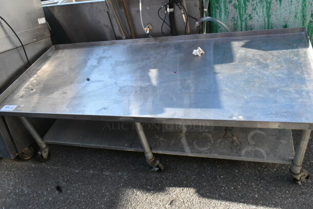 Stainless Steel Equipment Stand w/ Metal Under Shelf on Commercial Casters.  - Image 2 of 4
