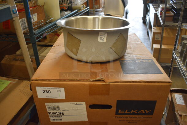 BRAND NEW IN BOX! Elkay ELUH12FB Stainless Steel Drop In Bin. 14.5x14.5x6