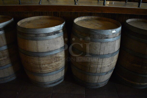 8 Wooden Barrels. BUYER MUST REMOVE. 26x26x35. 8 Times Your Bid! (Susquehanna Ale House) - Image 3 of 4