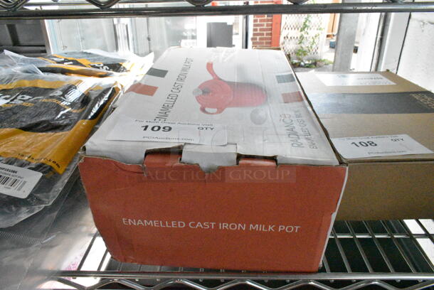 BRAND NEW SCRATCH AND DENT! Radiance Enameled Cast Iron Milk Pot - Image 1 of 2