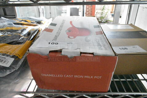 BRAND NEW SCRATCH AND DENT! Radiance Enameled Cast Iron Milk Pot