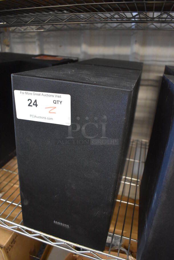 2 Samsung PS-WT55D Subwoofer Speakers. 110-120 Volts, 1 Phase. 8x11.5x14. 2 Times Your Bid! - Image 3 of 6