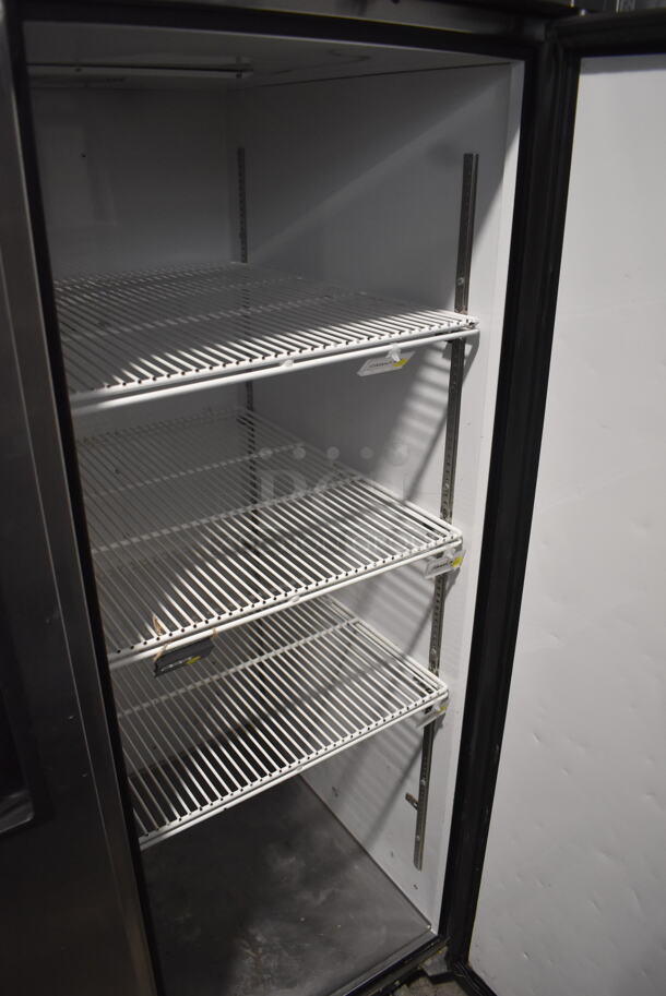 True TG2R-2S Commercial Stainless Steel Two Section Reach In Cooler With Polycoated Racks on Commercial Casters. 115V/1 Phase Tested And Working - Image 4 of 5