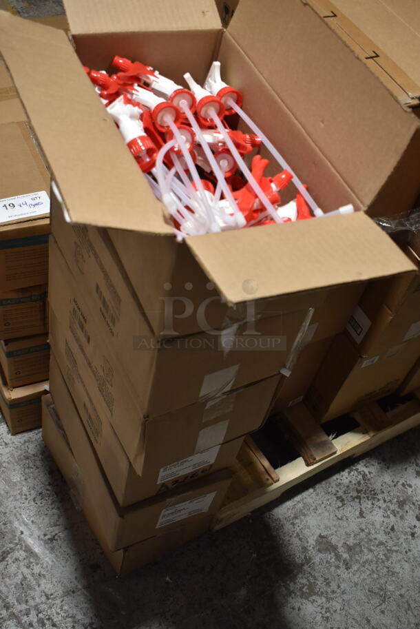 6 Boxes of 24 BRAND NEW IN BOX! 10042174 TRIGGER SPRAYER HEAD 9.25"TUBE F/ 32oz BOTTLE RED/WHT. 6 Times Your Bid! - Image 4 of 7