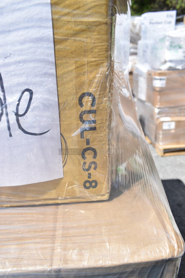 PALLET LOT of 12 BRAND NEW Boxes Including 6 Box 50020DWALLW Choice 20 oz. White Smooth Double Wall Paper Hot Cup - 500/Case, 4 Box 500L1020W Choice White Hot Paper Cup Travel Lid for 10-24 oz. Standard Cups and 8 oz. Squat Cups - 1000/Case. 12 Times Your Bid!  - Image 8 of 10