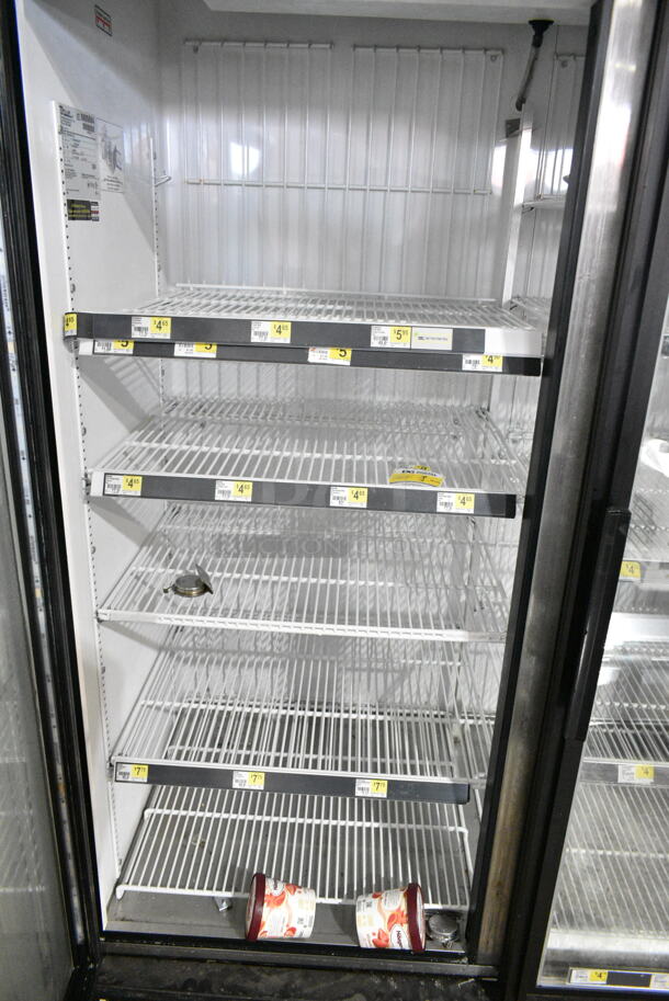 True GDM-49F-LD Metal Commercial 2 Door Reach In Freezer Merchandiser w/ Poly Coated Racks. 115/208-230 Volts, 1 Phase. Tested and Working! - Image 2 of 4