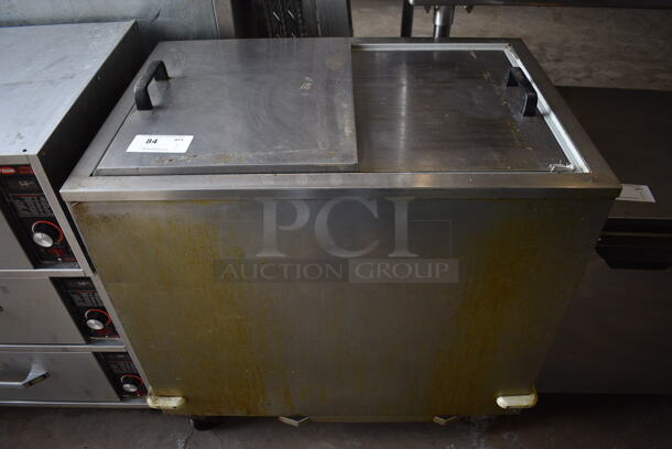 Silver King Model SKMWF34 Stainless Steel Commercial Chest Freezer w/ Sliding Lids on Commercial Casters. 115 Volts, 1 Phase. 34.5x23.5x34. Tested and Working! - Image 1 of 7