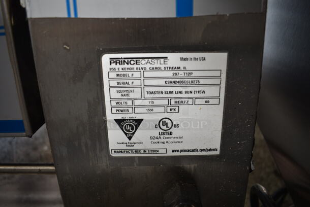 BRAND NEW SCRATCH AND DENT! Prince Castle 297-T12P Stainless Steel Commercial Countertop Slim Line Vertical Contact Toaster. 115 Volts, 1 Phase.  Tested and Working! - Image 7 of 7