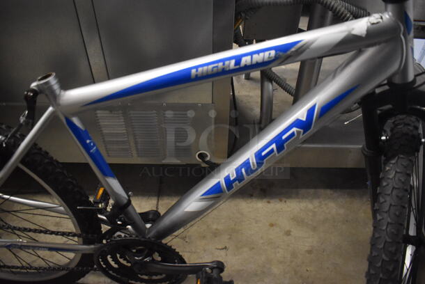 Huffy Highland Gray and Blue Bicycle. Missing Seat. 24x67x42 - Image 4 of 7