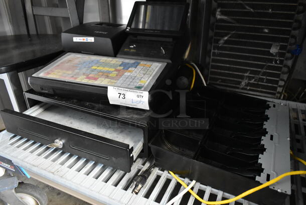 ALL ONE MONEY! Lot of Metal Cash Register w/ Insert and Menu Keyboard. - Image 2 of 8