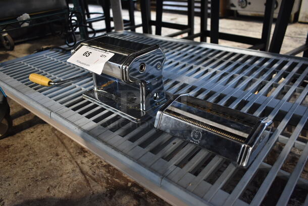 Stainless Steel Countertop Manual Pasta Machine w/ Extra Blade. - Image 1 of 5