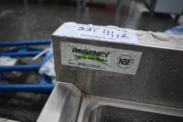 BRAND NEW SCRATCH AND DENT! Regency 600B3101413R Stainless Steel 3 Bowl Underbar Sink with Drainboard. Bays 10x14. Drain Boards 10x15 - Image 8 of 8