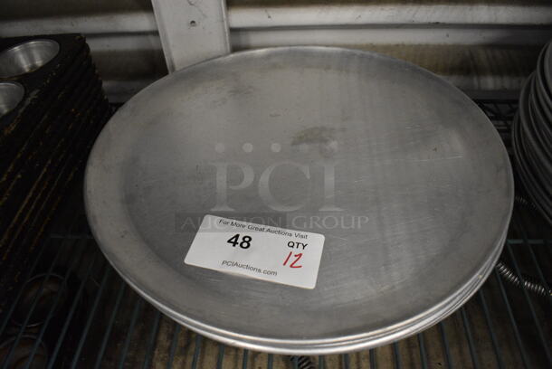 12 Metal Round Pizza Pans. 15.5x15.5. 12 Times Your Bid!