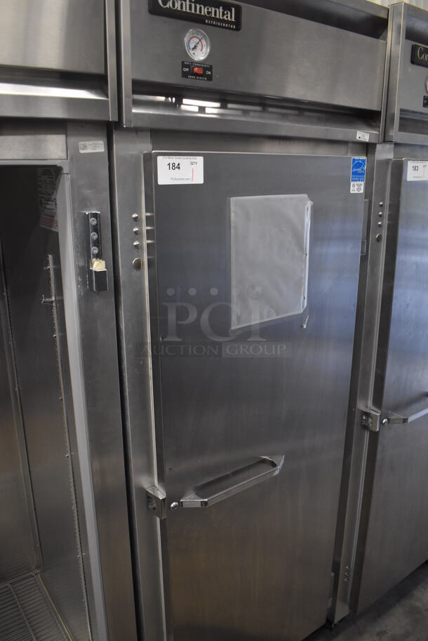 Continental 1RE ENERGY STAR Stainless Steel Commercial Single Door Reach In Cooler on Commercial Casters. 115 Volts, 1 Phase. 28.5x36x82.5. Tested and Working! - Image 2 of 5
